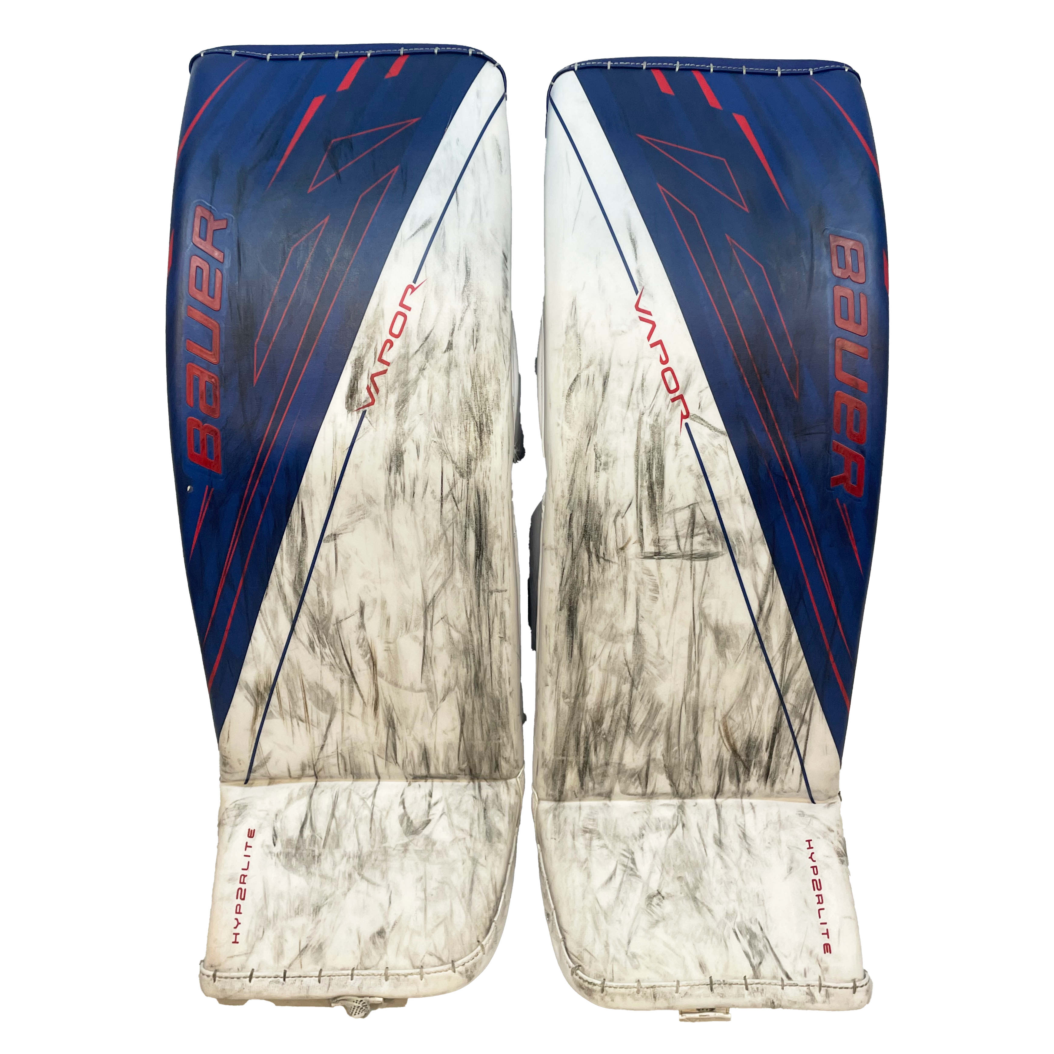 Bauer Vapor Hyperlite 2 - Ensemble de gardien de but complet Pro Stock Senior d'occasion (blanc/bleu/rouge)